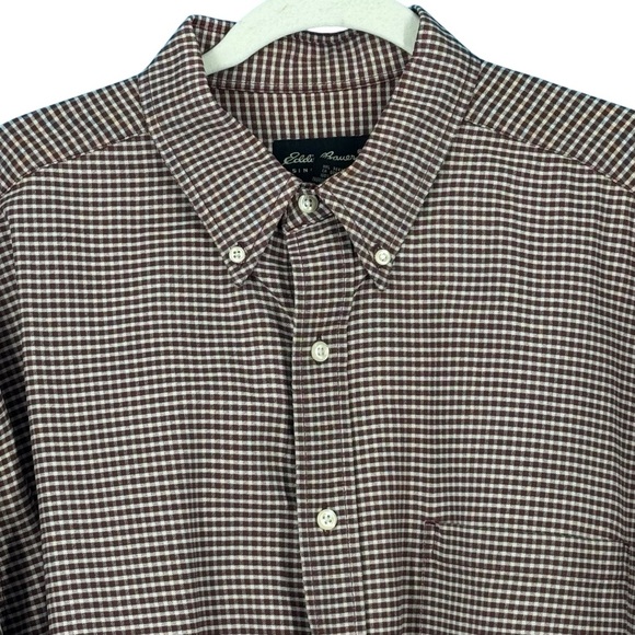 Eddie Bauer Brown Checkered Shirt - Picture 1 of 5